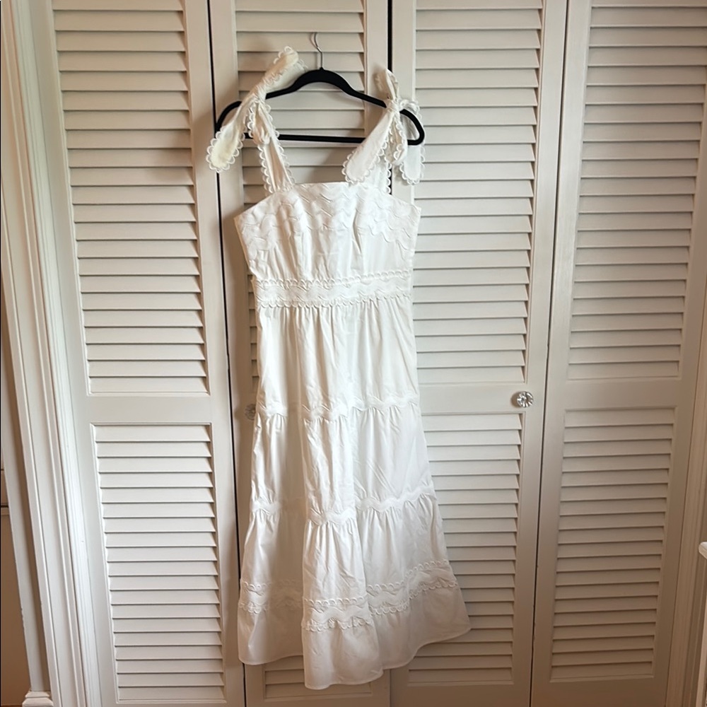 Celia B White Tiered Dress